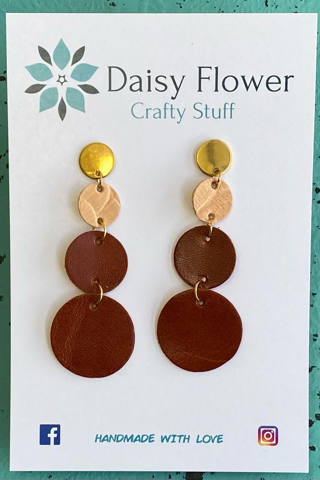 Leather Circle earrings